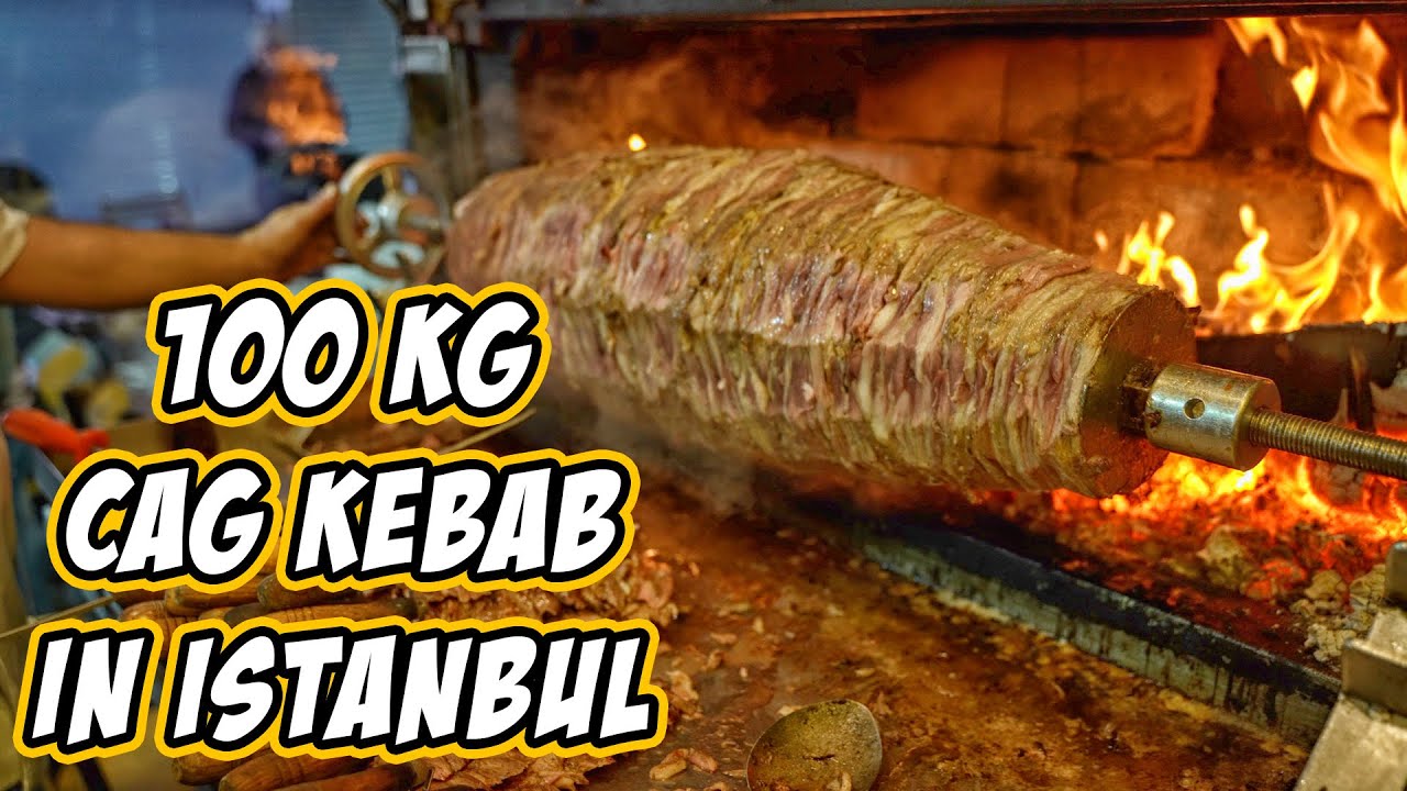 100 KG Cag Kebab Turkish Lamb Kebabs in Istanbul at Hoja Pasha