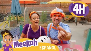 4⃣h ▸ Meekah y Blippi Spoke Bicycle Cafe  ¡Hola Meekah!  Blippi | Videos educativos | 4 horas