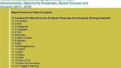 Business Process as A Service (BPaaS) Industry Analysis 2018