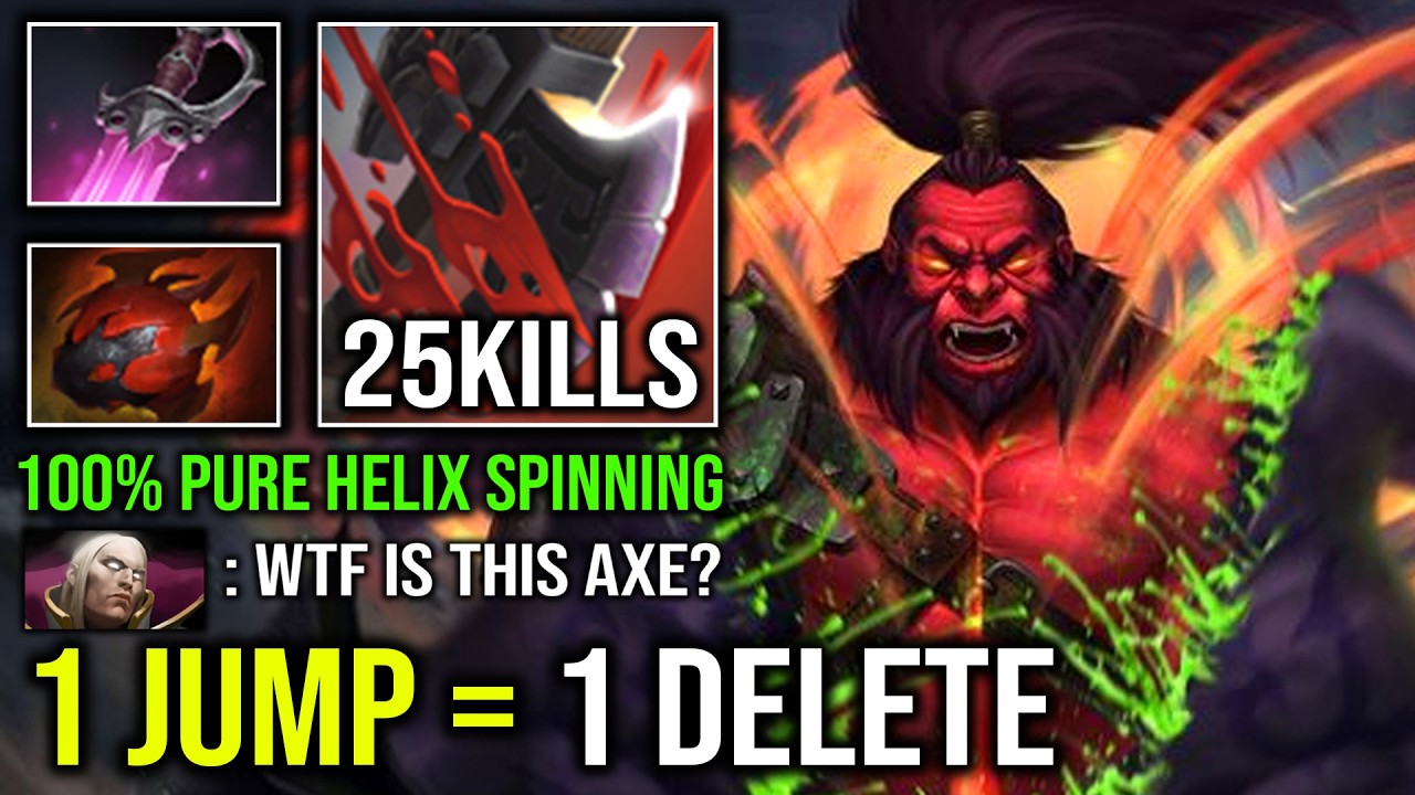 How to Solo Mid Axe Against Invoker with 1 Shot Culling Blade Khanda Max Armor Helix Spinning Dota 2