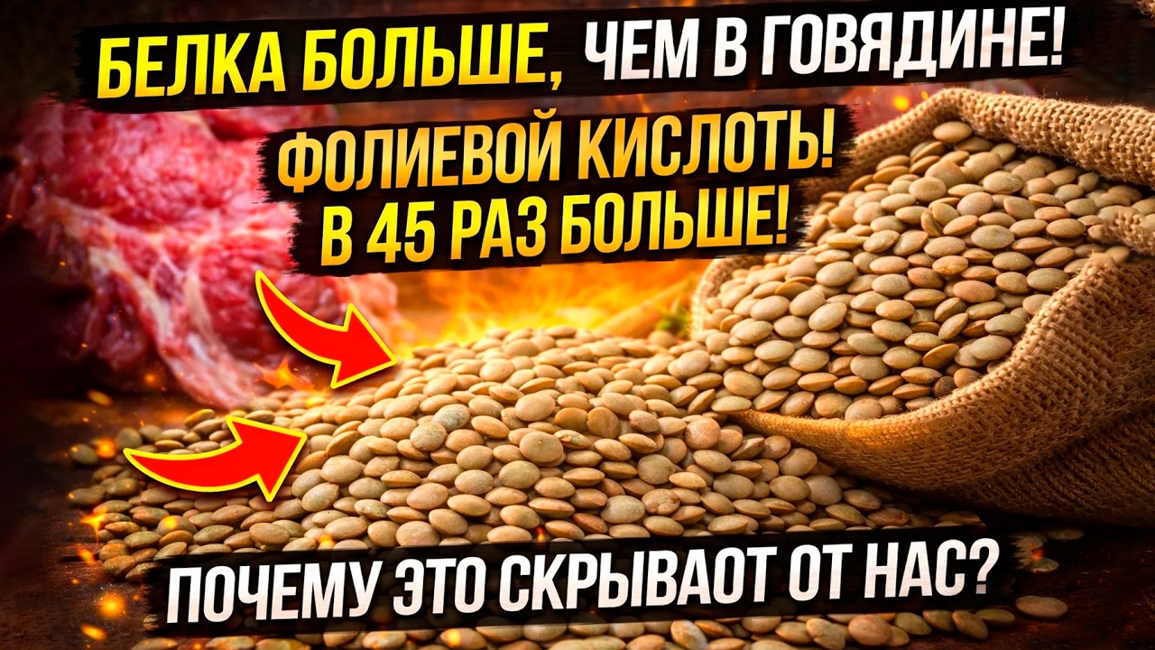 Фолиевой кислоты в 45 раз больше, чем в салате! Бобы, которые не едят в России