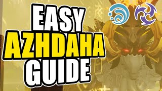 EASY AZHDAHA GUIDE FOR NEW WEEKLY BOSS | Hydro & Electro | Genshin Impact