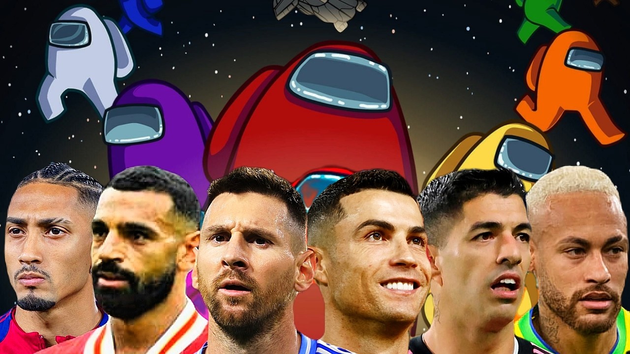 كريستيانو وميسي يلعبون امونج اس (مع صلاح ورفينيا وسواريز 🤣)