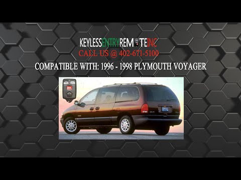 How To Replace Plymouth Voyager Key Fob Battery 1996 1998