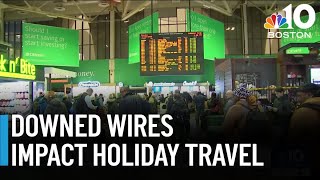 Downed wires impact train service as holiday travel rush gets underway