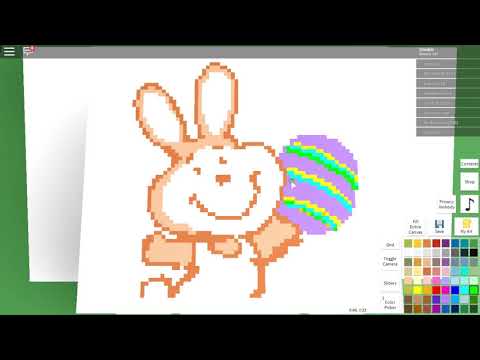 Roblox Easter Bunny Drawing Pixel Art Creator Youtube - roblox pixel art eevee speed draw