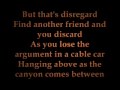 a day to remember over my head cable car w lyrics