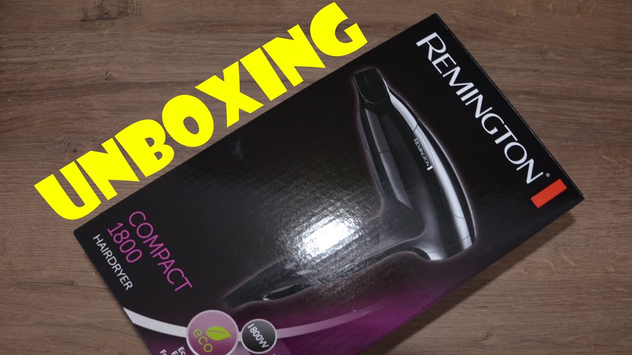 YouTube auch - D5000 Watt Unboxing Haartrockner Compact ideal für 1800 Reisen Remington