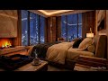 🎶 Smooth Thunder Rain Sleep Music | Cozy Urban Penthouse After Dark #relaxing #jazz #music #chill