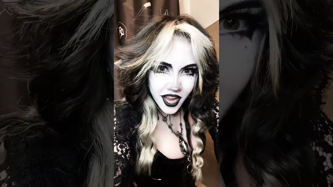 Trad Goth Makeup Transition🤮 #tradgoth #goth #gothgirl #gothic #tradgothmakeup #makeup #gothmakeup