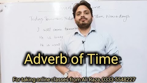 Adverb of Time | By Syed Ali Raza Kazmi