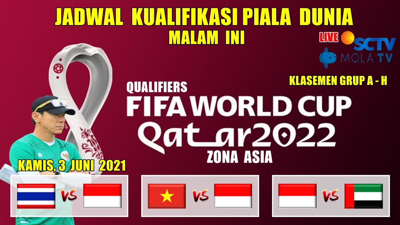 Jadwal Kualifikasi Piala Dunia Malam Ini Live Sctv Vietnam Vs Indonesia Fifa World Cup Qualifiers Youtube