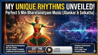 3 Minute Bharatanatyam Music with Alankar & Adi Talam | Carnatic Dance Practice Audio