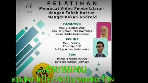 pelatihan membuat video pembelajaran dengan tokoh kartun menggunakan android