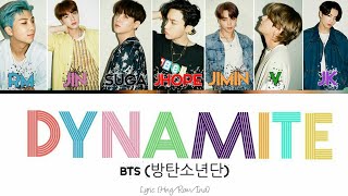 BTS (방탄소년단) - 'Dynamite' COLOR CODED LYRIC (ENG\/IND)