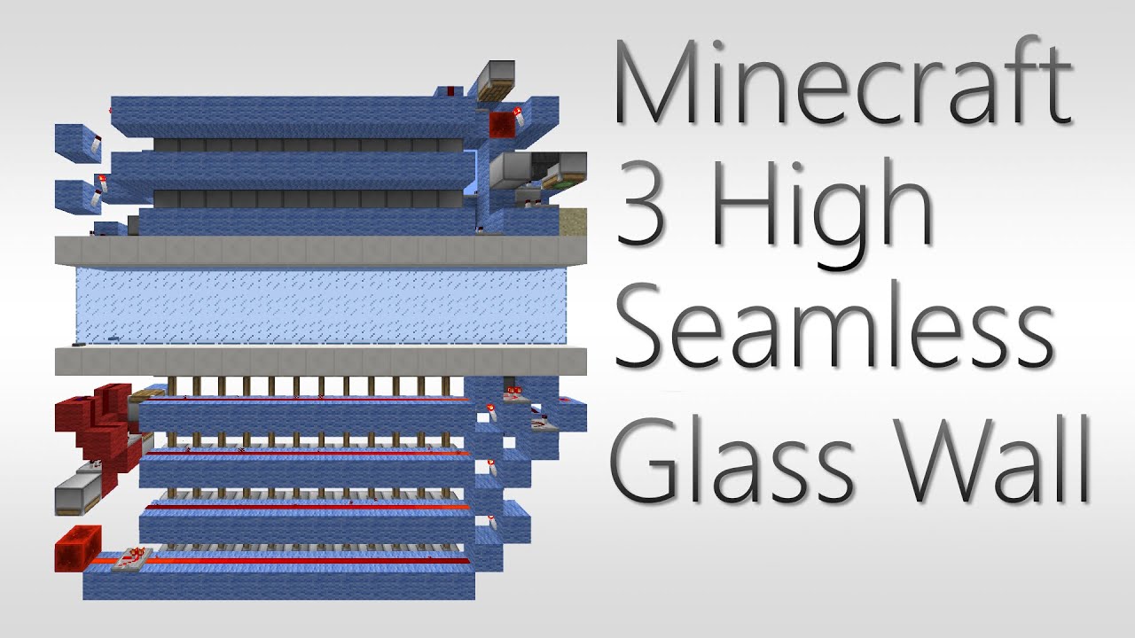 Minecraft 3 High Seamless Glass Wall (20 Subscriber Special) YouTube