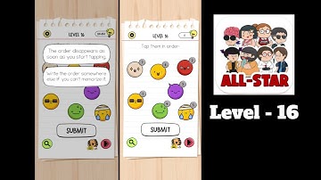 Brain Test All Star Level 16 Tap them in order: