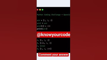 Can you answer this ? Python list #python #developer #latest #lists #pythonlist #pythonshorts