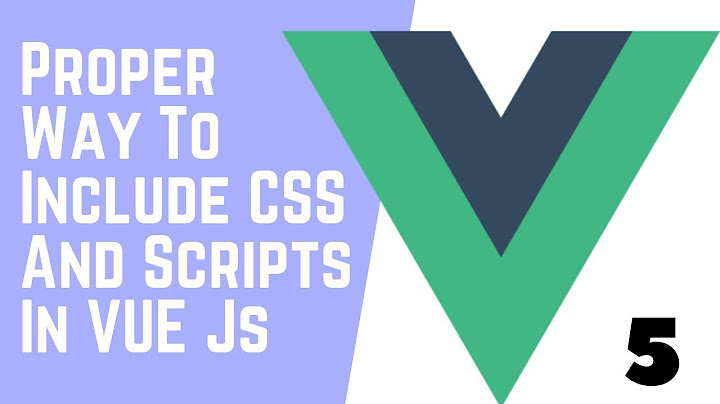 Proper Way To Include CSS And Scripts In VUE Js