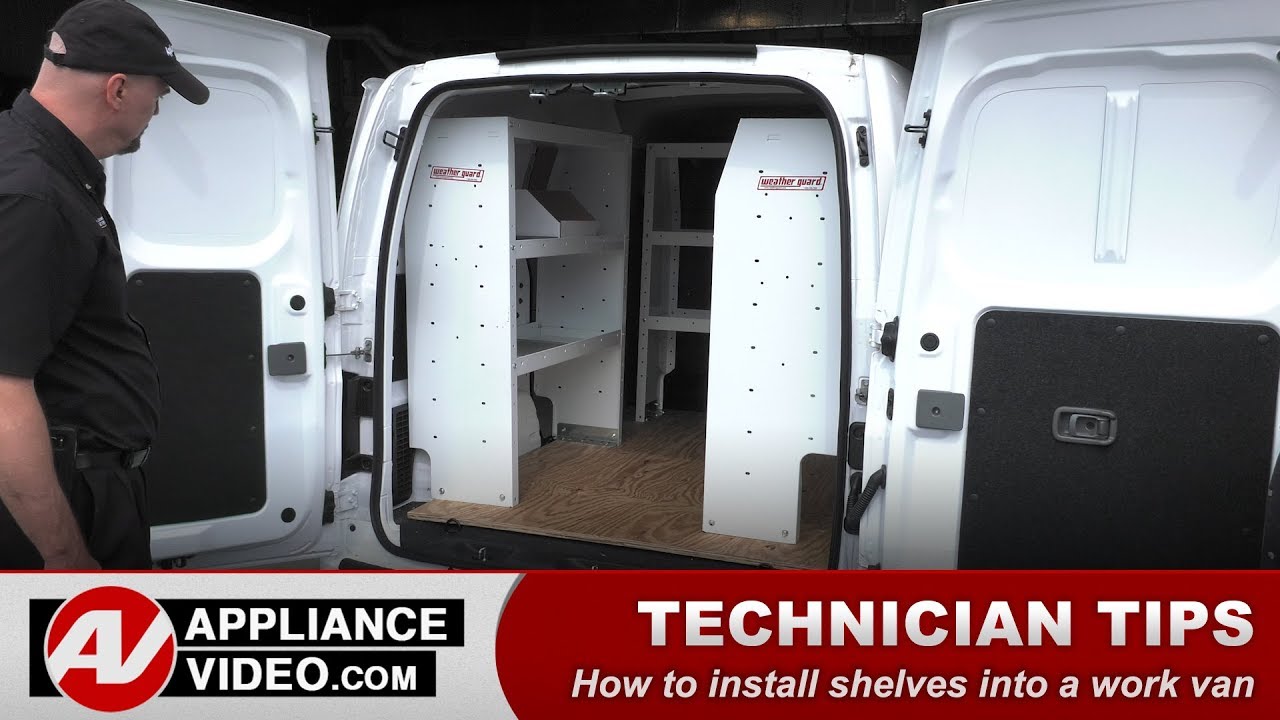 Installing Shelves In A Work Van, Cargo Van Shelving