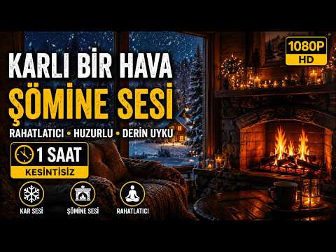 1 Saat Karlı Hava ve Şömine Sesi ❄️🔥 | Rahatlama, Uyku ve Ders Çalışma İçin Kış Ambiyansı