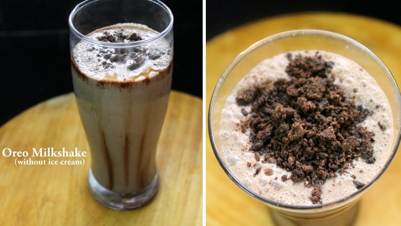 oreo milkshake (just 4 ingredients) - oreo milkshake recipe in 2 minutes | Yummy Indian Kitchen