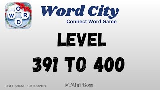 Word City Level Answers [391 to 400 Levels] | Connect Word Game 🧩✨ | Mini Boss screenshot 1