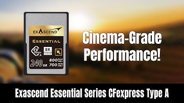 Essential Storage, Pure Cinema Performance with the Exascend CFexpress Type A!