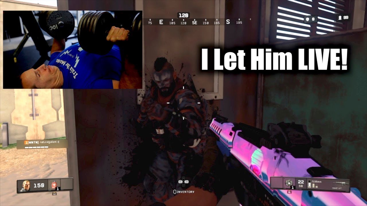 how to lift weights for muscle gain I LET HIM LIVE! NATURAL GALLANT Playing COD Black Ops Black Out