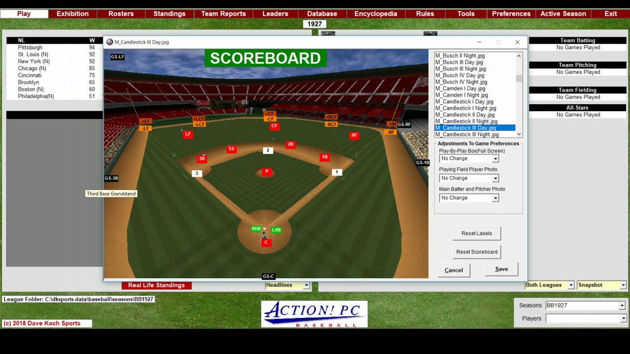 Building a ballpark for Action PC Baseball - YouTube