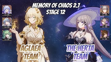 Aglaea Team & The Herta Team Memory of Chaos Stage 12 (3 Stars) | Honkai Star Rail