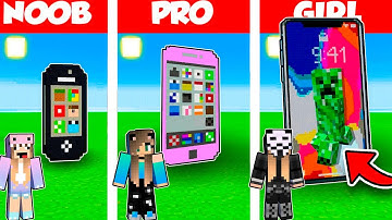 Minecraft Battle: IPHONE 14 CRASH TEST BUILD CHALLENGE - NOOB vs PRO vs GIRL / Animation