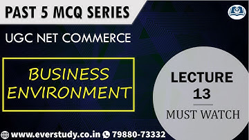 Past 5 MCQ Series - Lecture 13 - Business Environment | NTA UGC NET Commerce