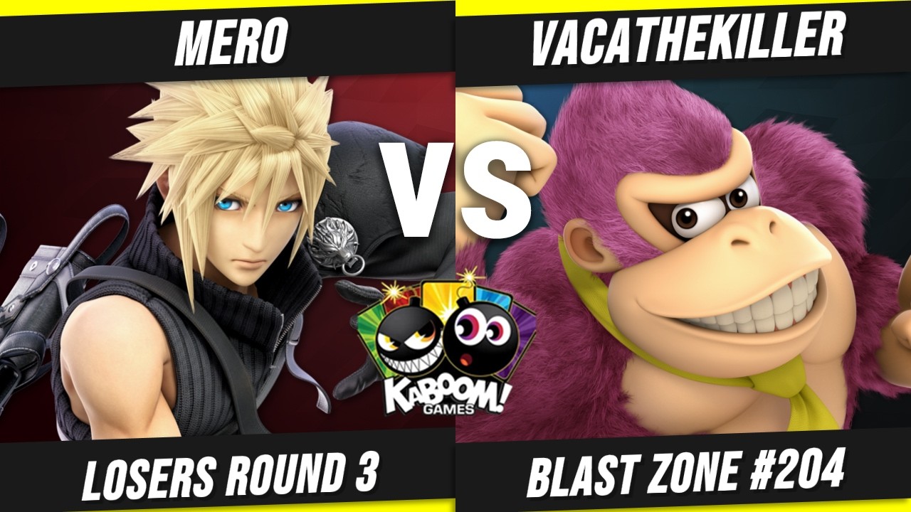 Blast Zone #204 - LR3 - Mer0 (Cloud) vs G-Site | vacaTHEkiller (Donkey Kong)