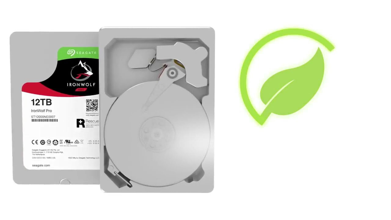 Seagate IronWolf Pro, 20 TB, Enterprise NAS Internal HDD –CMR 3.5 Inch,  SATA 6 Gb/s, 7,200 RPM, 256 MB Cache for RAID Network Attached Storage
