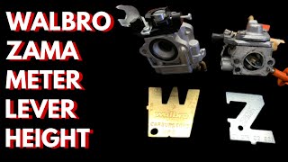 WALBRO AND ZAMA METERING LEVER HEIGHT ADJUSTMENT AND WHY ITS IMPORTANT