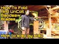 How to fold and uncoil a bandsaw blade