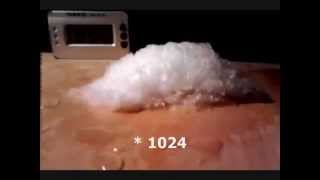 the snow melt accelerated to 64 - 1024 times (timelapse)