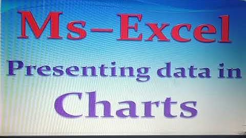Presenting data in Charts of Ms-Excel for class 8, CBSE