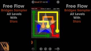Flow Free Bridges Sampler all Levels with Stars screenshot 3