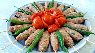 İFTARA ÖYLE BİR YEMEK YAPTIM Kİ PARMAK YEDİRİR 👌👌 FIRINDA ÇÖP ŞİŞ  KEBAP