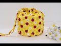 Sew a Round (Toilet Paper) Drawstring Bag Overview by learncreatesew