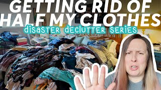Getting rid of half my clothes! Huge closet purge & declutter part 1