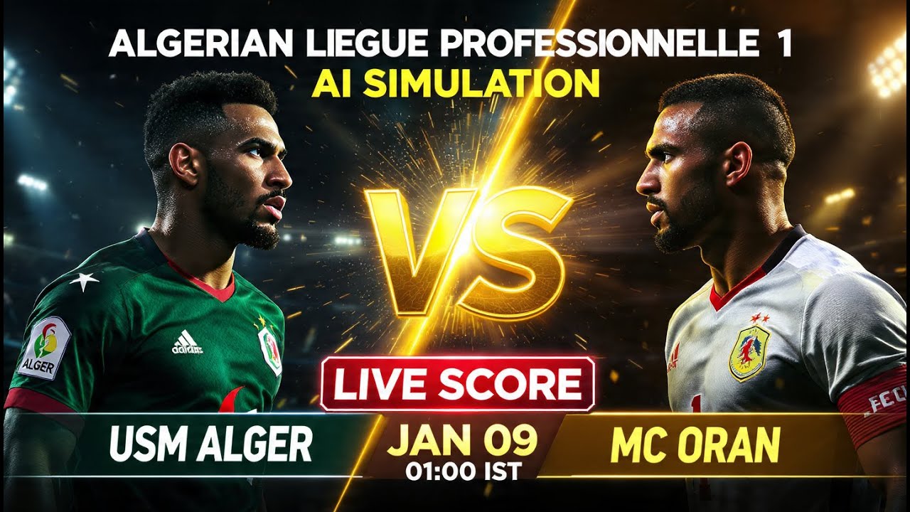 🔴 USM Alger vs MC Oran | AI Simulation | Live Score | FútbolStream360