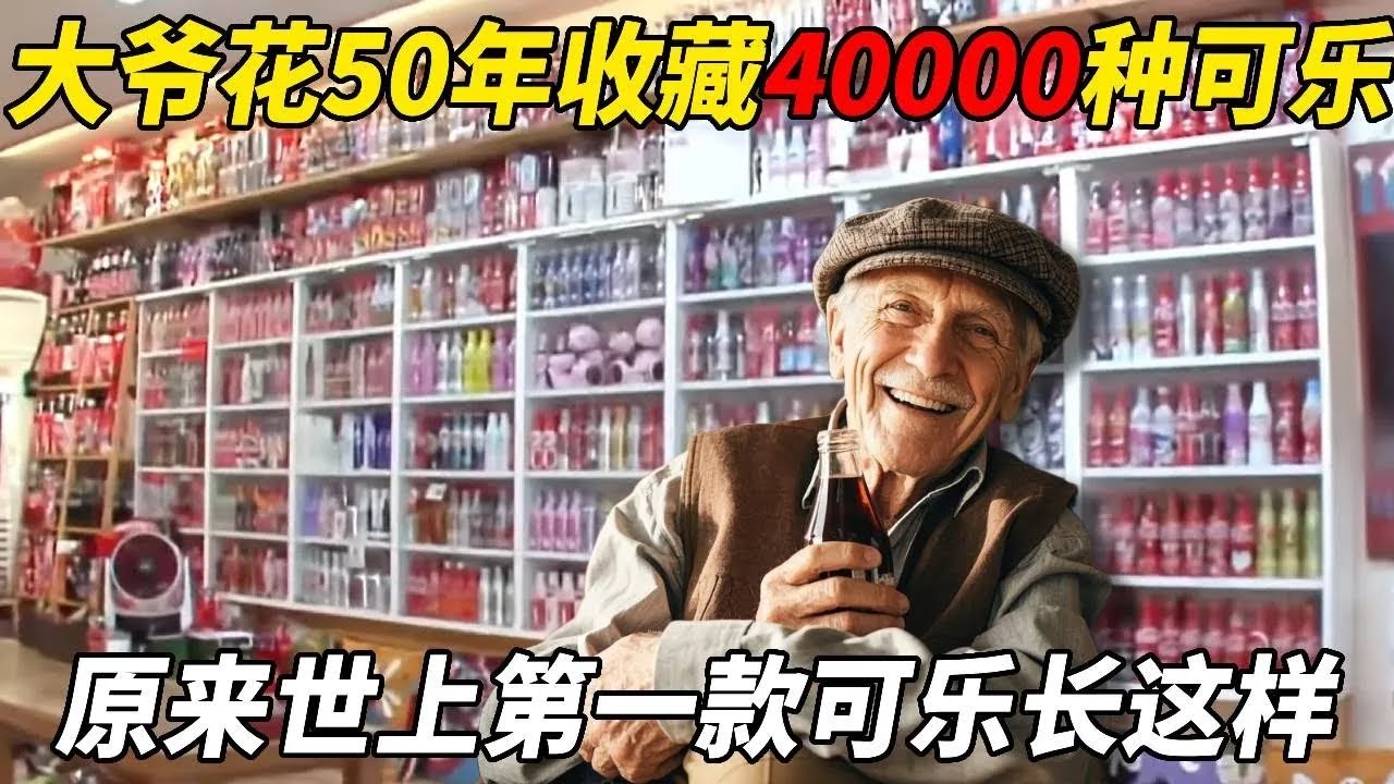 大爷花50年收藏了4万种可乐，原来世上第一款可乐长这样！【悦贝电影】