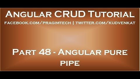 Angular pure pipe