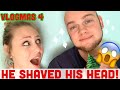 BALD AT 24! MY HUSBAND SHAVED HIS HEAD. || vlogmas day 4