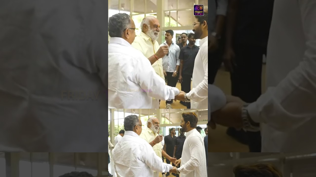 Director Raghavendra Rao visits Allu Arjun's Nanamma Peddakarma 