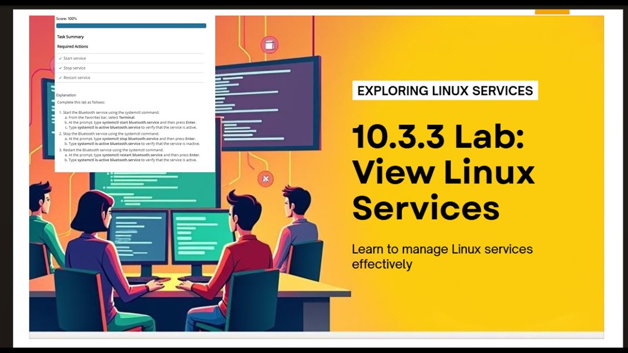 Networking+ |TestOut|10.3.3 Lab: View Linux Services - YouTube