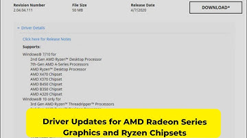 Driver Updates for AMD Radeon Series Graphics and Ryzen Chipsets